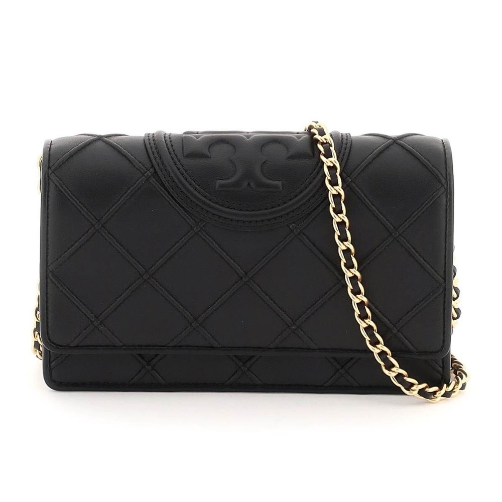 NWT TORY BURCH BLACK 'FLEMING' CROSSBODY BAG
